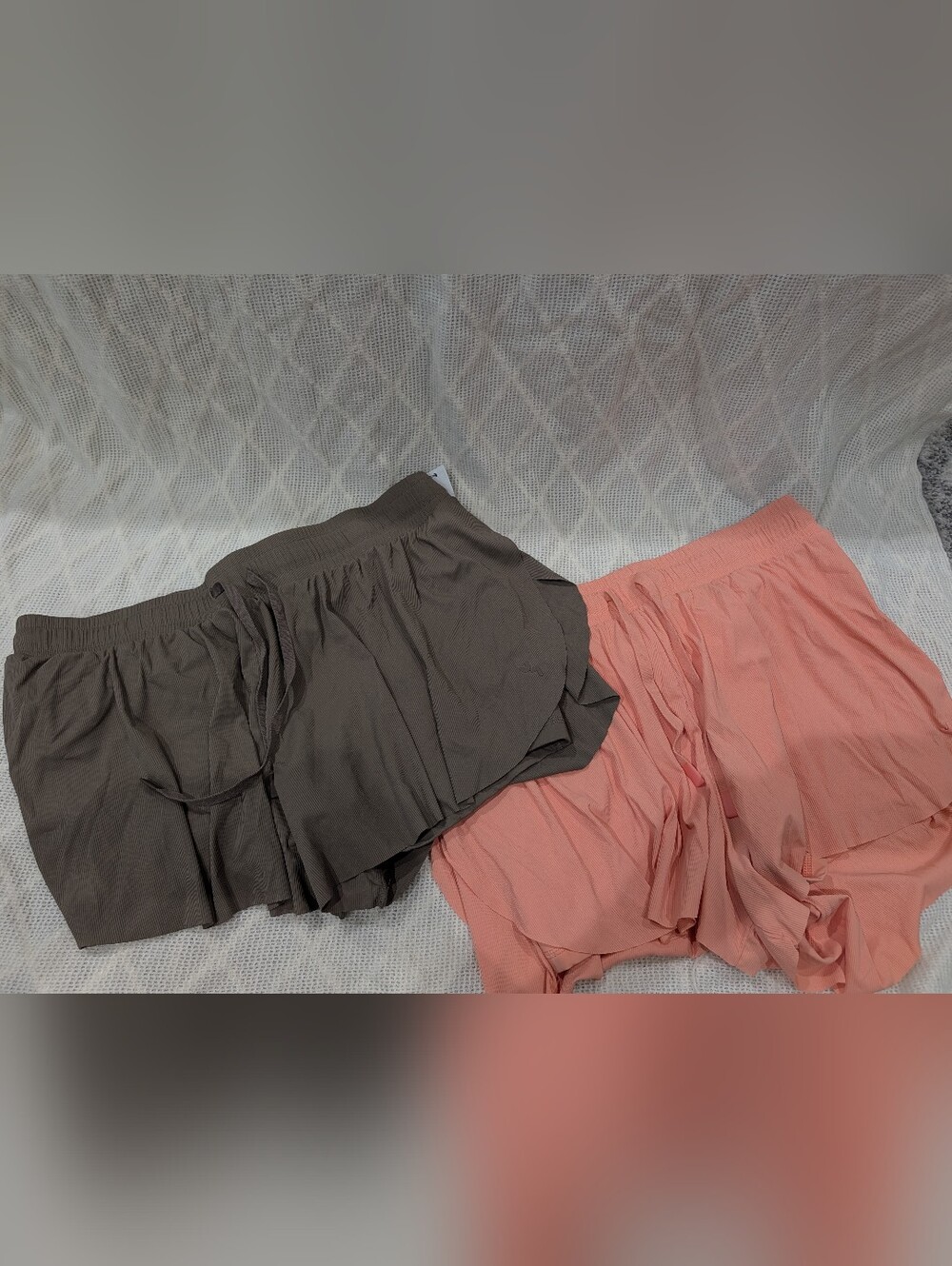 JoyLab Coral Pink and Brown Lounge Shorts Set